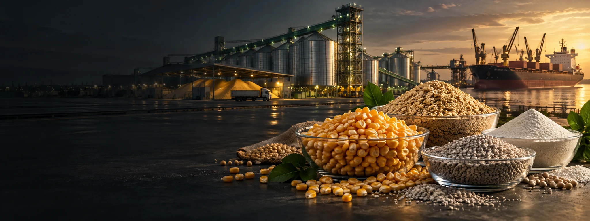 Feed ingredient sourcing and modern feed mill